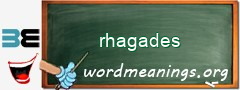 WordMeaning blackboard for rhagades